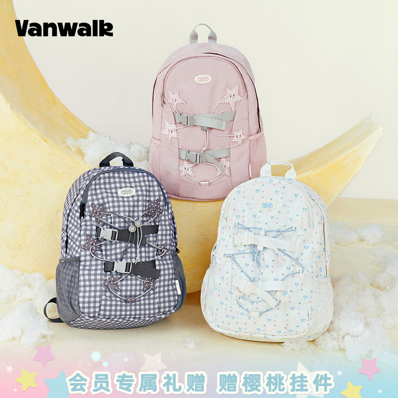 VANWALK/出走初中高中学生双肩包图片