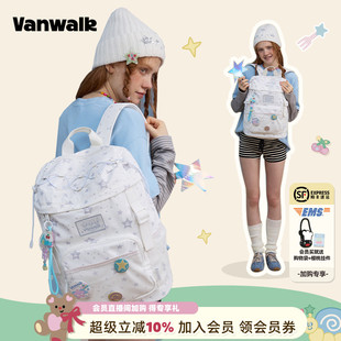 VANWALK野餐系列 學(xué)生旅行休閑雙肩包女生16寸電腦大容量通勤書包