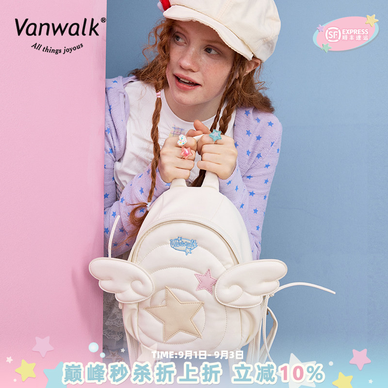 VANWALK/出走小众天使之翼双肩包图片