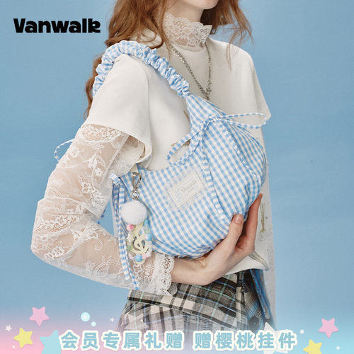 VANWALK/出走芭蕾风手提单肩包