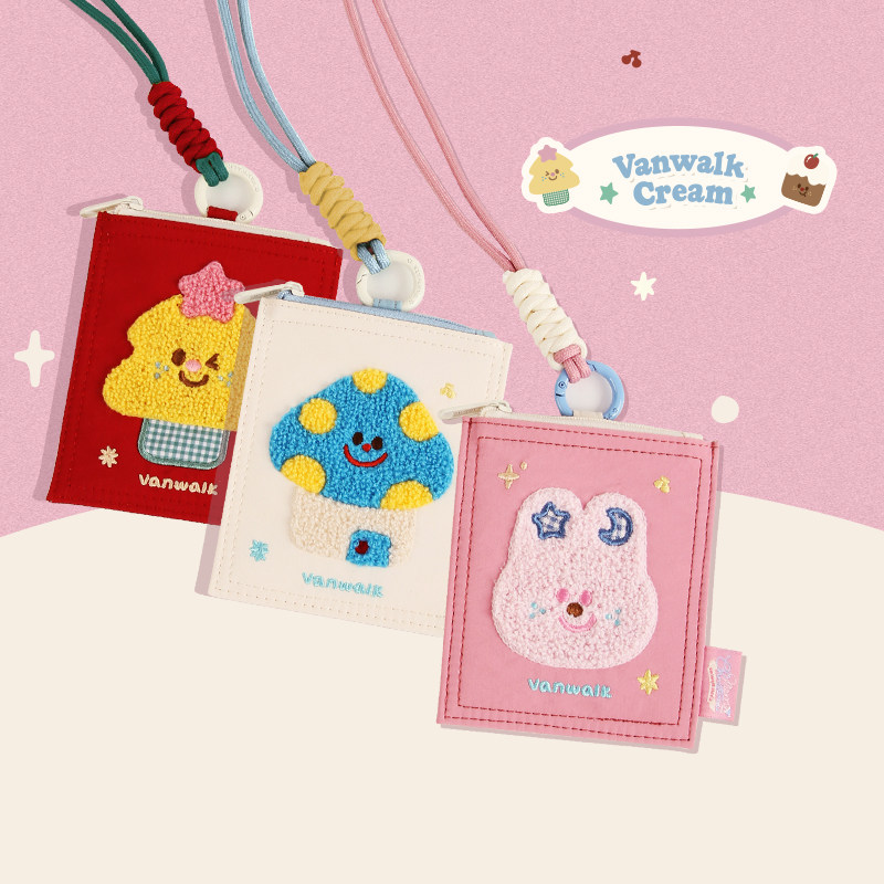 VANWALK 品牌定制挂绳零钱包饭卡证件卡套女生迷你收纳包（赠品）图片