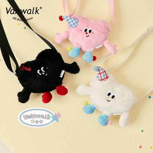 VANWALK/出走可爱毛绒逛街手机包