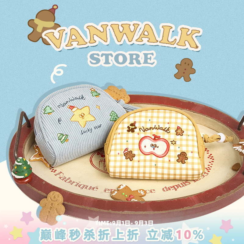 VANWALK圣诞系列 品牌定制女生礼物零钱包随身便携钥匙证件收纳包图片