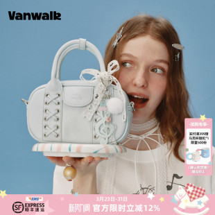 波士顿保龄球包女通勤百搭手提单肩斜挎包 band新款 VANWALK happy