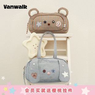 VANWALK手账屋 小众设计可爱兔子耳朵托特包女生大容量手提单肩包