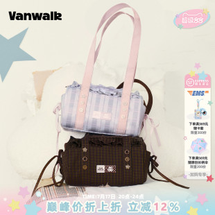 VANWALK lucky pony小众新款外出手提小圆包流苏单肩腋下少女包包