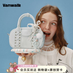 波士顿保龄球包女通勤百搭手提单肩斜挎包 band新款 VANWALK happy