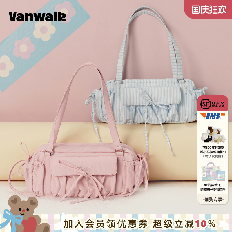 VANWALK/出走芭蕾风蝴蝶结单肩包