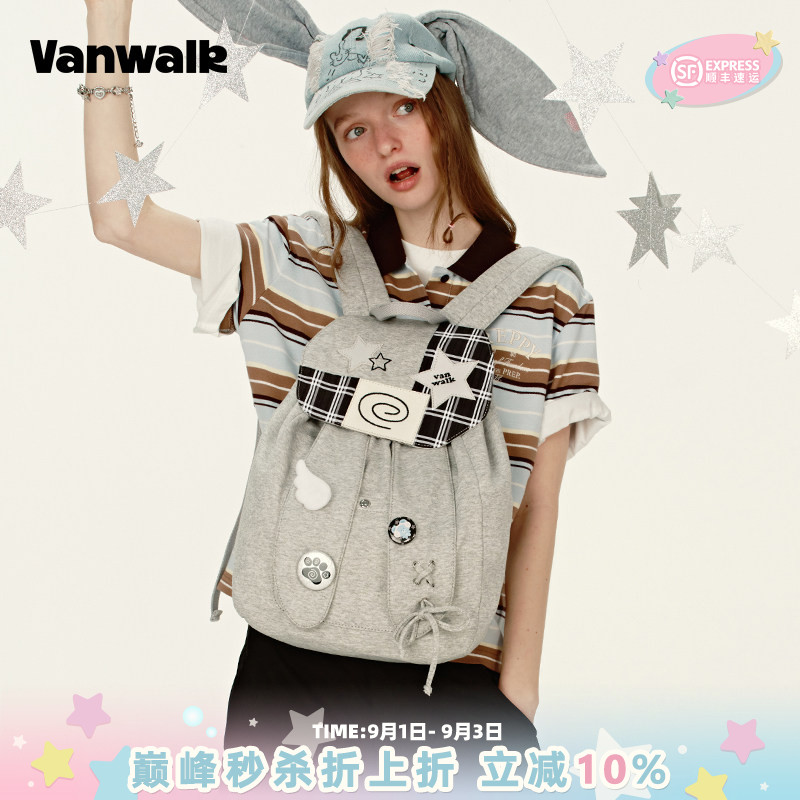 VANWALK/出走高颜值兔子耳朵书包图片