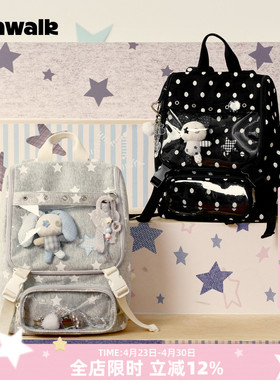 VANWALK lucky pony波点小食量日常款外出痛包休闲双肩包少女书包