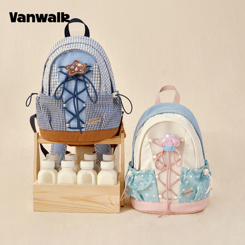 VANWALK/出走休闲蝴蝶结少女书包