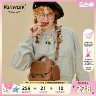 复古少女剑桥包简约通勤ins手提单肩斜挎包 VANWALK心情系列 美式