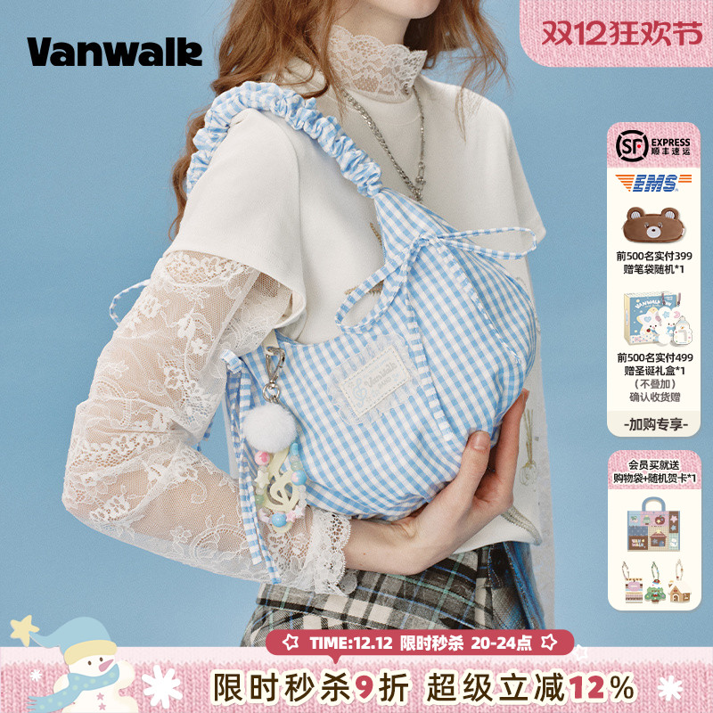VANWALK/出走芭蕾风手提单肩包