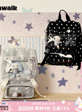 VANWALK lucky pony波点小食量日常款外出痛包休闲双肩包少女书包