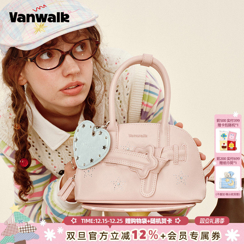VANWALK/出走高级感波点波士顿包