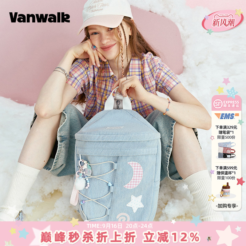 VANWALK/出走小众ins波点双肩包										