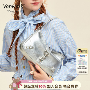 原創(chuàng)新款 VANWALK野餐系列 hobo單肩斜挎包百搭云朵腋下包法棍包女