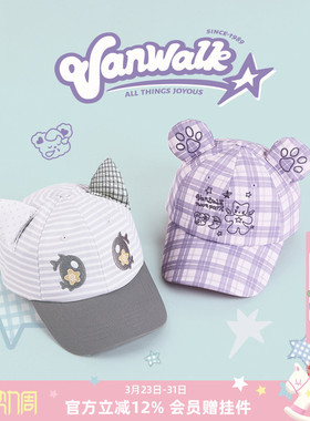 VANWALK Fruit power女生礼物小众猫耳朵户外鸭舌帽遮阳棒球帽子