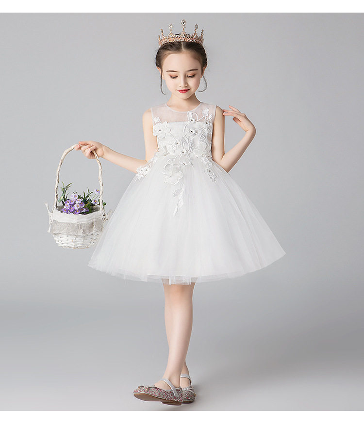 女童公主裙夏季长款儿童婚纱礼服裙长裙中大童装背心连衣裙韩版