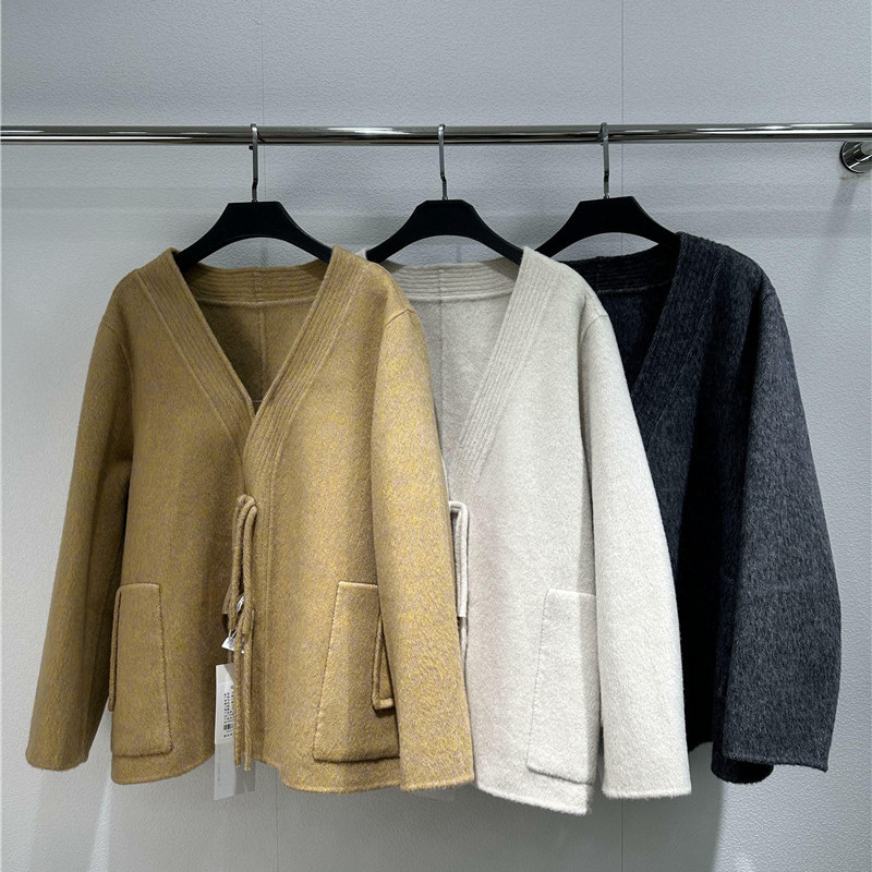 5817宸祺2025冬季新款大码女装显瘦高端双面羊绒大衣遮肉羊毛外套