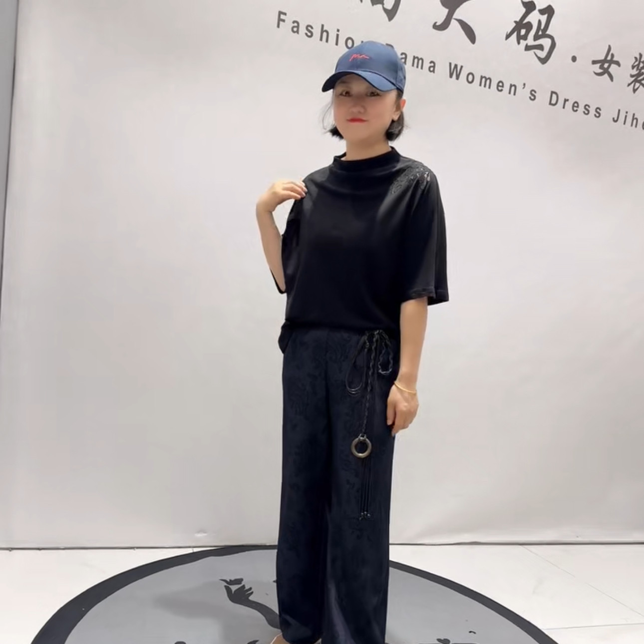 6166芮娜依莲2026春新款加肥大码女装通勤立体剪裁松紧腰时装裤子,女装/女士精品,大码内搭,淘宝优惠券,粉丝福利购,淘宝优惠卷