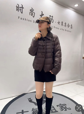芮娜依莲9687冬新款加肥加大码女装胖妹妹减龄欧货薄款羽绒服外套