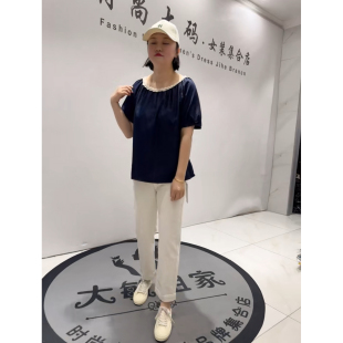 T恤小衫 3686女权贵族2026夏新款 通勤立体剪裁时装 女装 加肥加大码