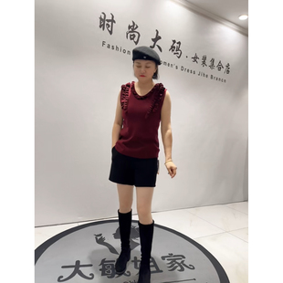 通勤立体剪裁针织马夹背心 女装 1312芮娜依莲2026春新款 加肥加大码