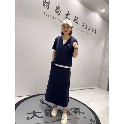 51801女权贵族2026夏新款加肥加大码女装通勤立体剪裁短袖T恤小衫