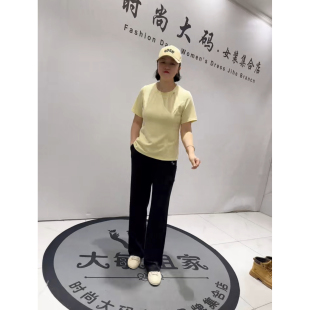 通勤立体剪裁纯棉T恤小衫 女装 加肥加大码 3732女权贵族2026夏新款