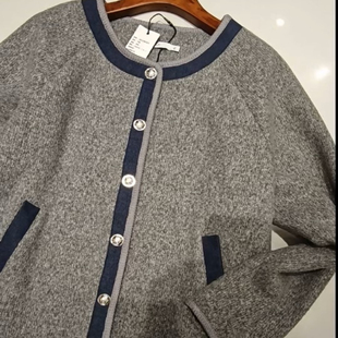 女装 加肥加大码 通勤立体剪裁加厚外套 新款 6163针丝缘子汇2026春季