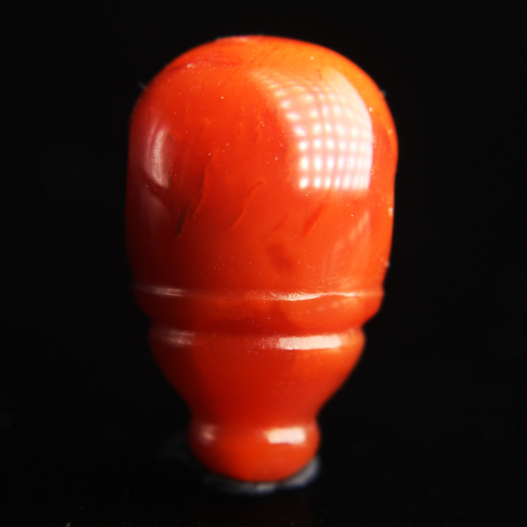 【连体三通】南红冰飘火焰红连体三通 南红一体三通佛珠饰品配件