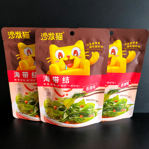 沙发猫海带结120g*1袋下饭菜香辣味海带丝开袋即食袋装素食小零食