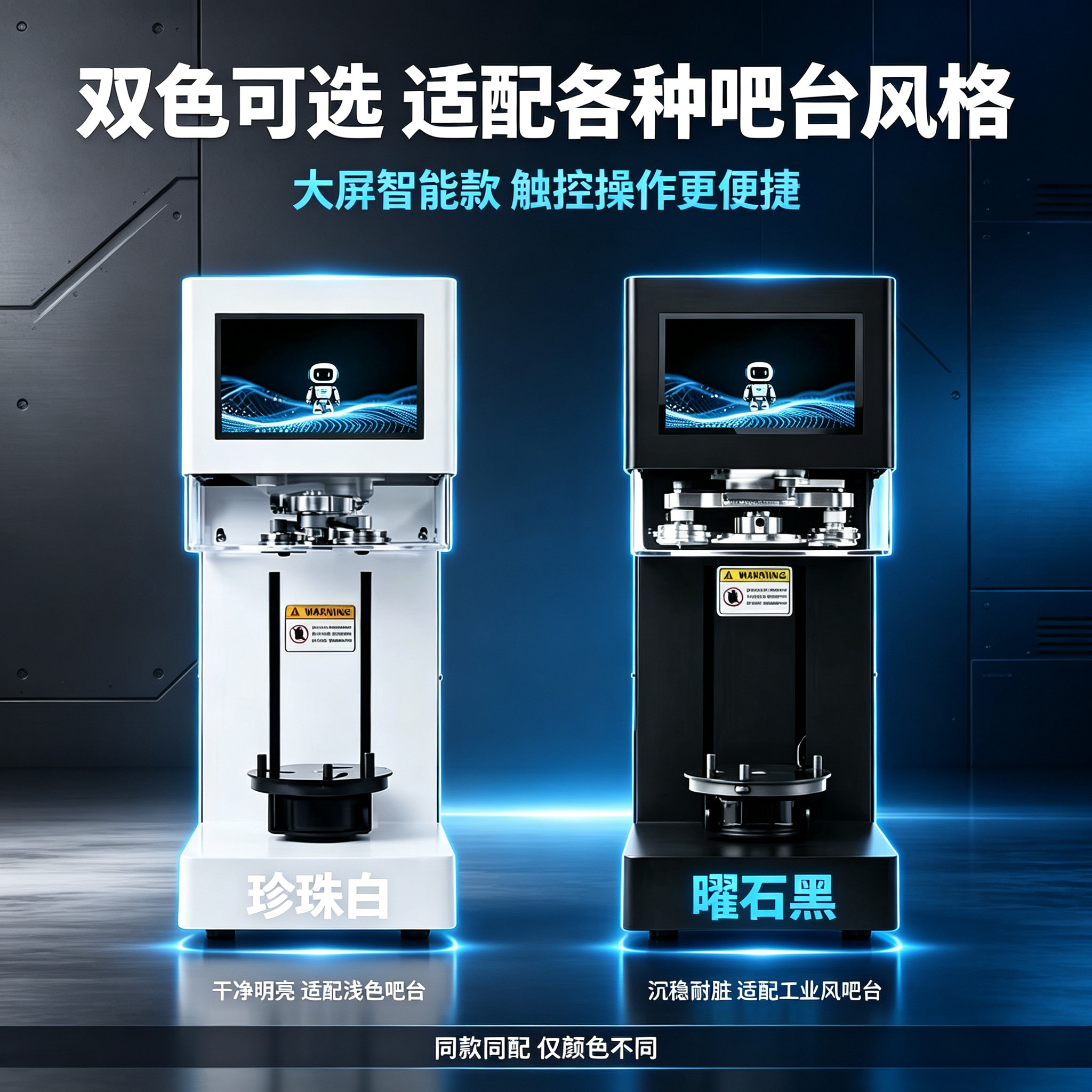 鼎驰商用易拉罐封口机非旋转自动升降饮品店智能封罐机非不甩液
