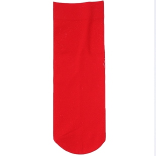 10-20双大红短丝袜女加厚棉底天鹅绒中筒本命年结婚红色松口丝袜