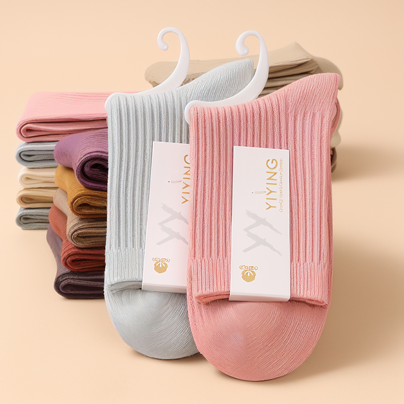 双针女袜纯棉全棉保暖