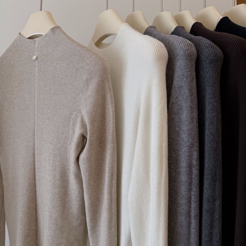 %30羊绒后贝壳显瘦保暖内搭毛衣
