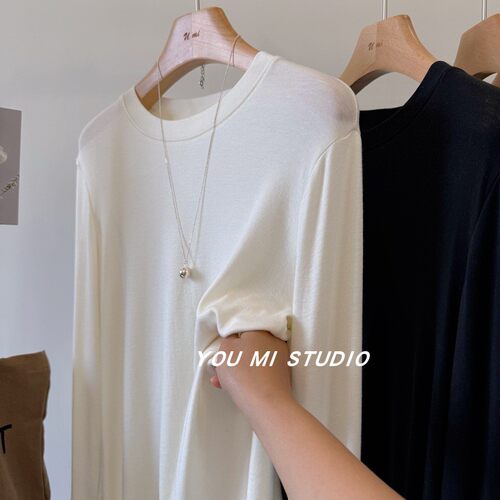 软糯糯天丝羊毛tee宽松面膜T恤