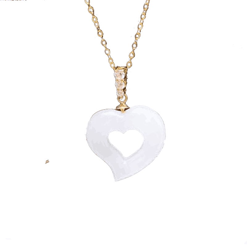 粉水晶项坠水滴芙蓉石18k带证书