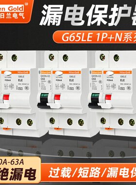 正品梅兰型30mAvigi漏电保护器G65LE1P10A16A20A25A32A4063A过载