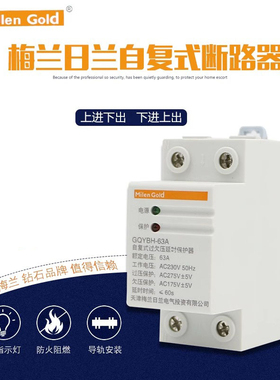 天津梅兰日兰自动合闸自复式过欠压保护器2p4p40A50A63A100A