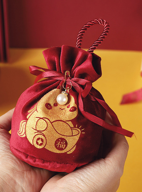 2026马年福袋糖果包装袋苹果袋糖袋子儿童礼物袋幼儿园小礼品布袋