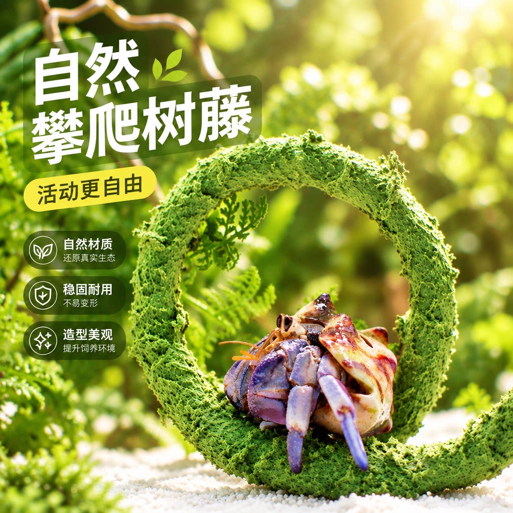 寄居蟹攀爬藤条～大小号造景爬宠过江龙可任意弯曲装饰树藤藤蔓