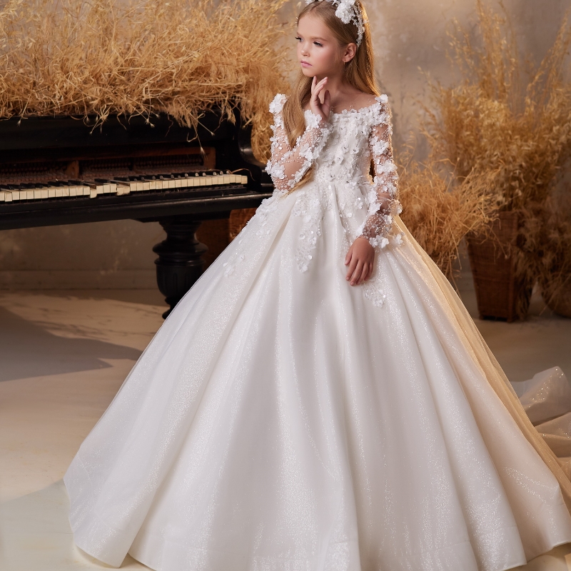 欣入荷晚礼服女花童欧版钢琴