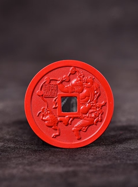 天然红砂水飞砂保真刘海系金蟾山鬼花钱吊坠挂件项链包挂车挂钥匙