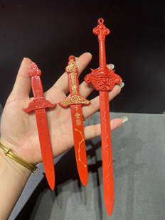 朱砂道家七星剑钟馗款镀金摆件装饰穿好家中本命年挂件门对路口等