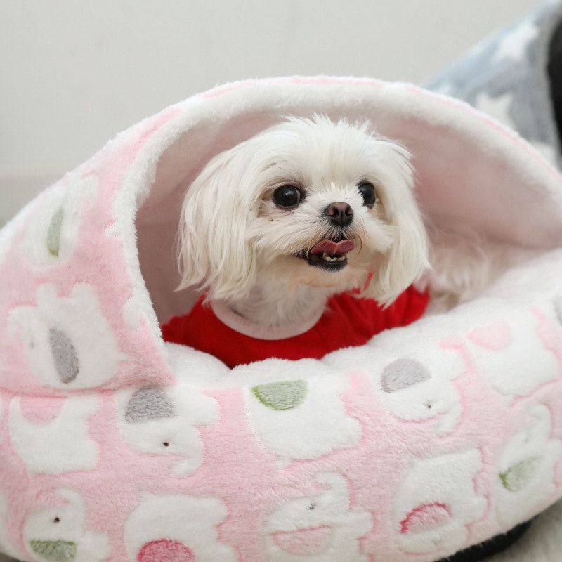 半包猫窝卡通花型贝壳窝猫咪睡觉盖盖窝底部防滑温暖睡觉宠物窝垫,宠物/宠物食品及用品,狗窝/屋/帐篷/沙发,淘宝优惠券,粉丝福利购,淘宝优惠卷