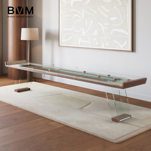 意式轻奢透明钢化钢化玻璃沙狐球桌豪宅会所沙弧球桌家用沙壶球台