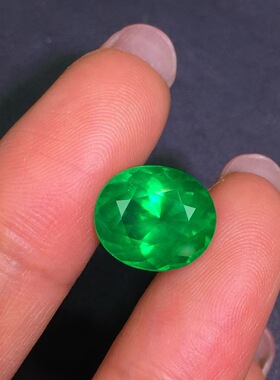 5.43克拉天然祖母绿无油绿宝石GUILD证书精切彩宝精品vividgreen