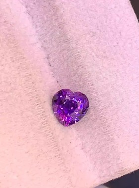 新货1.15克拉天然无烧紫色蓝宝石薰衣草色GUILD证书VB评级精切工